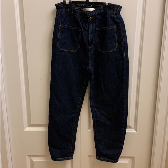 Zara Paper bag waist jeans - Picture 2 of 3